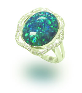 Opal Ring with Cz stone ring silver 925 whoesale